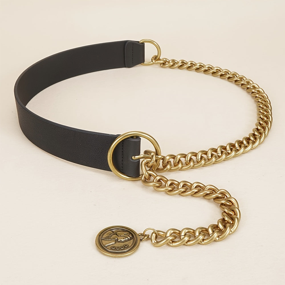 WL Boutique | Vintage Metal Chain Pendant Belt