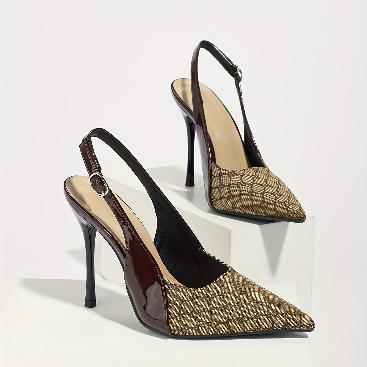 WL Boutique | Elegant Pointed-Toe Stiletto Sandals with Buckle Strap