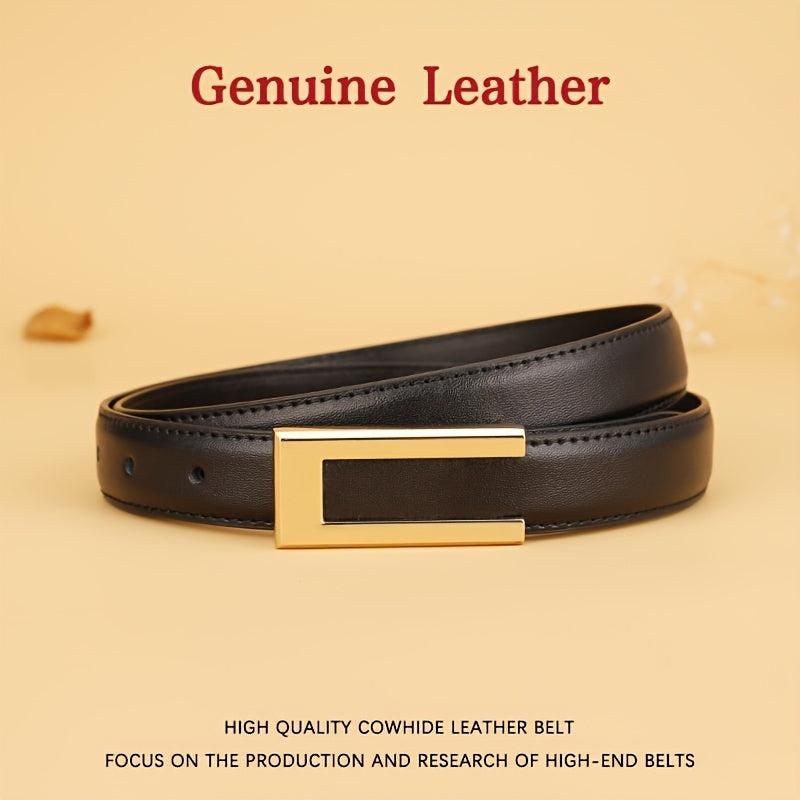 WL Boutique | Elegant Pure Cowhide Leather Belt