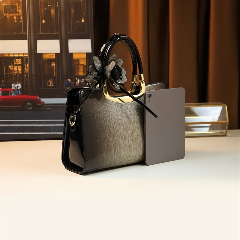 WL Boutique | Vintage Convertible Crossbody Handbag with Floral Detail