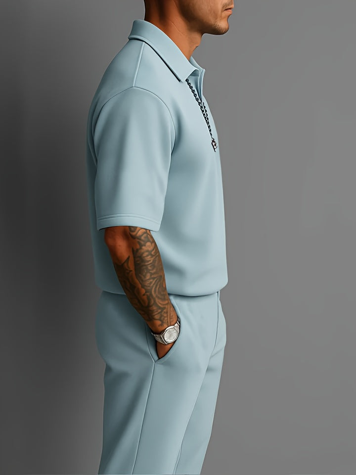 WL boutique | Men’s Casual Two-Piece Set – Short-Sleeve Shirt &amp; Pants