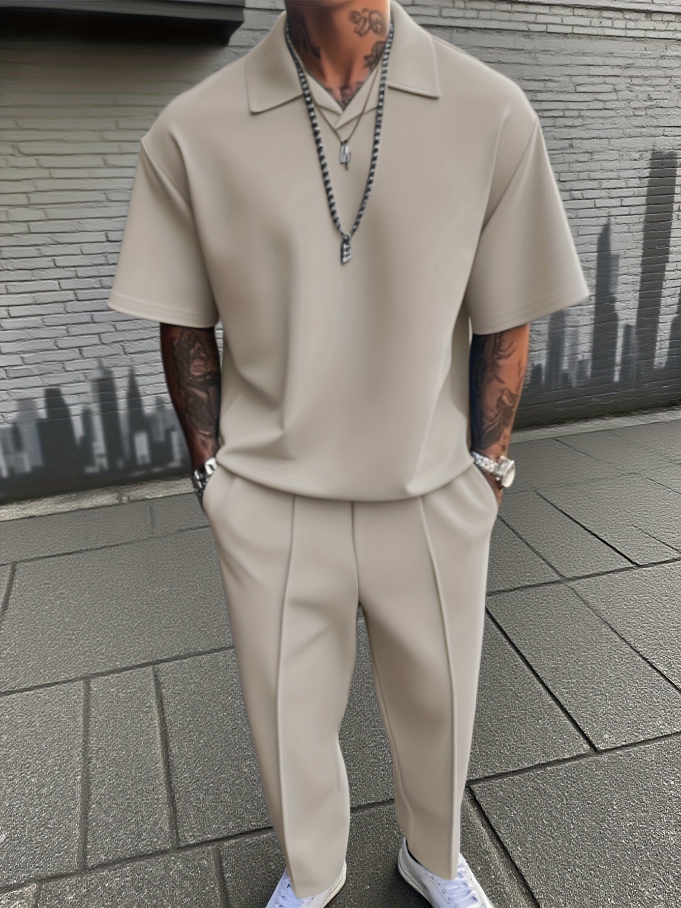 WL boutique | Men’s Casual Two-Piece Set – Short-Sleeve Shirt &amp; Pants