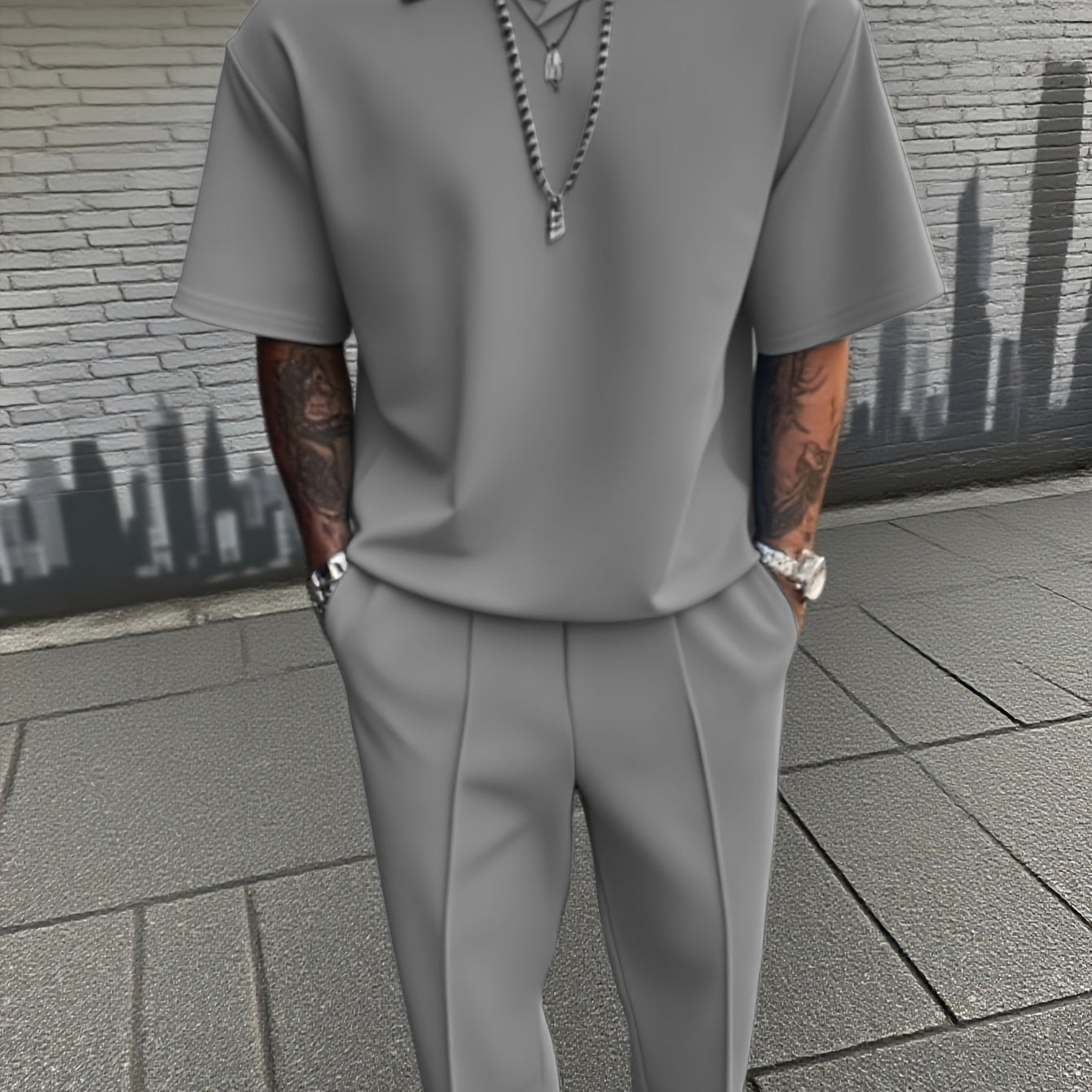 WL boutique | Men’s Casual Two-Piece Set – Short-Sleeve Shirt &amp; Pants