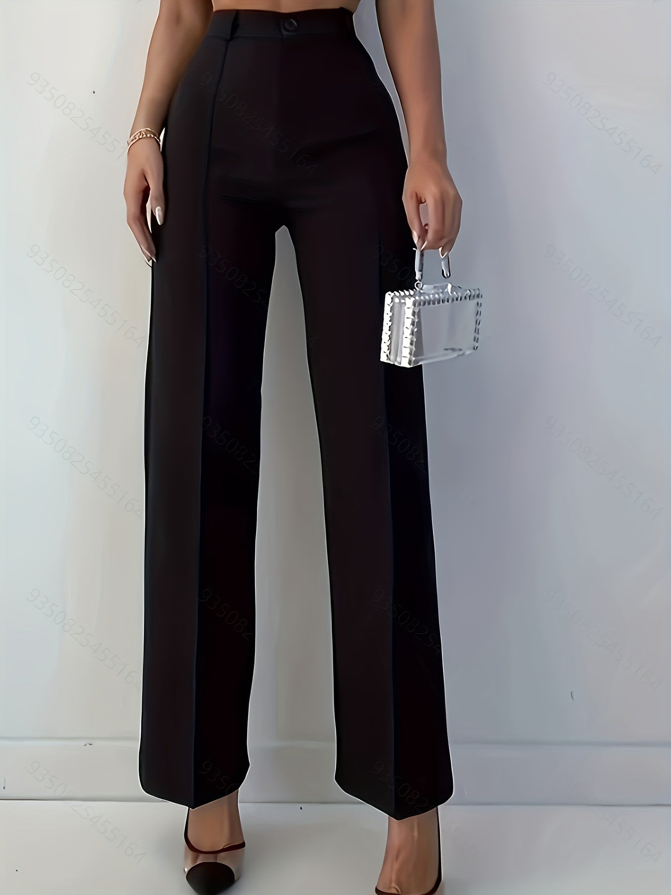 WL Boutique | Elegant High-Waisted Slim-Fit Suit Pants