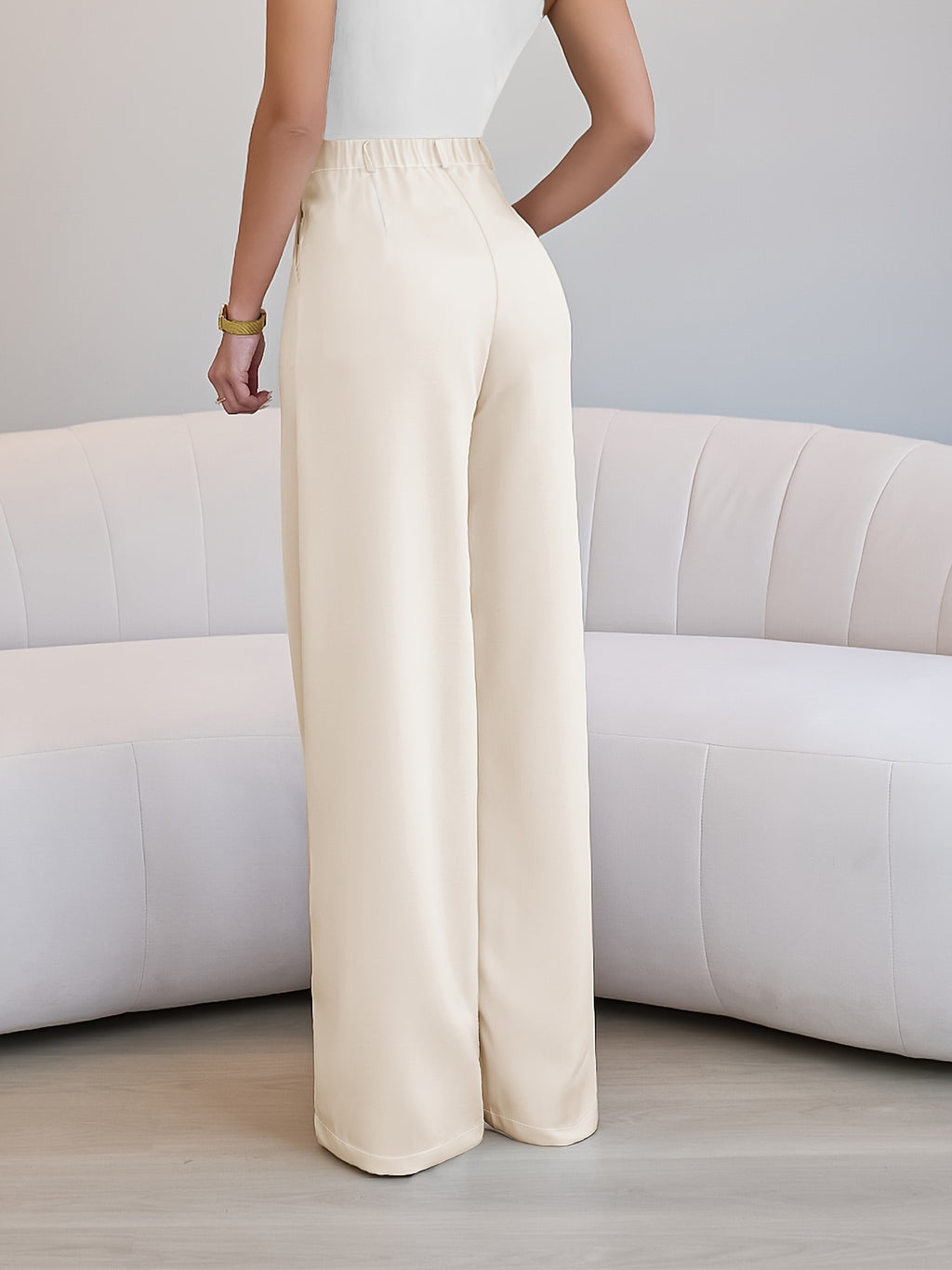 Bruna Aeppli by WL Boutique | Elegant Solid Wide-Leg Pants – Timeless Simplicity with Modern Grace