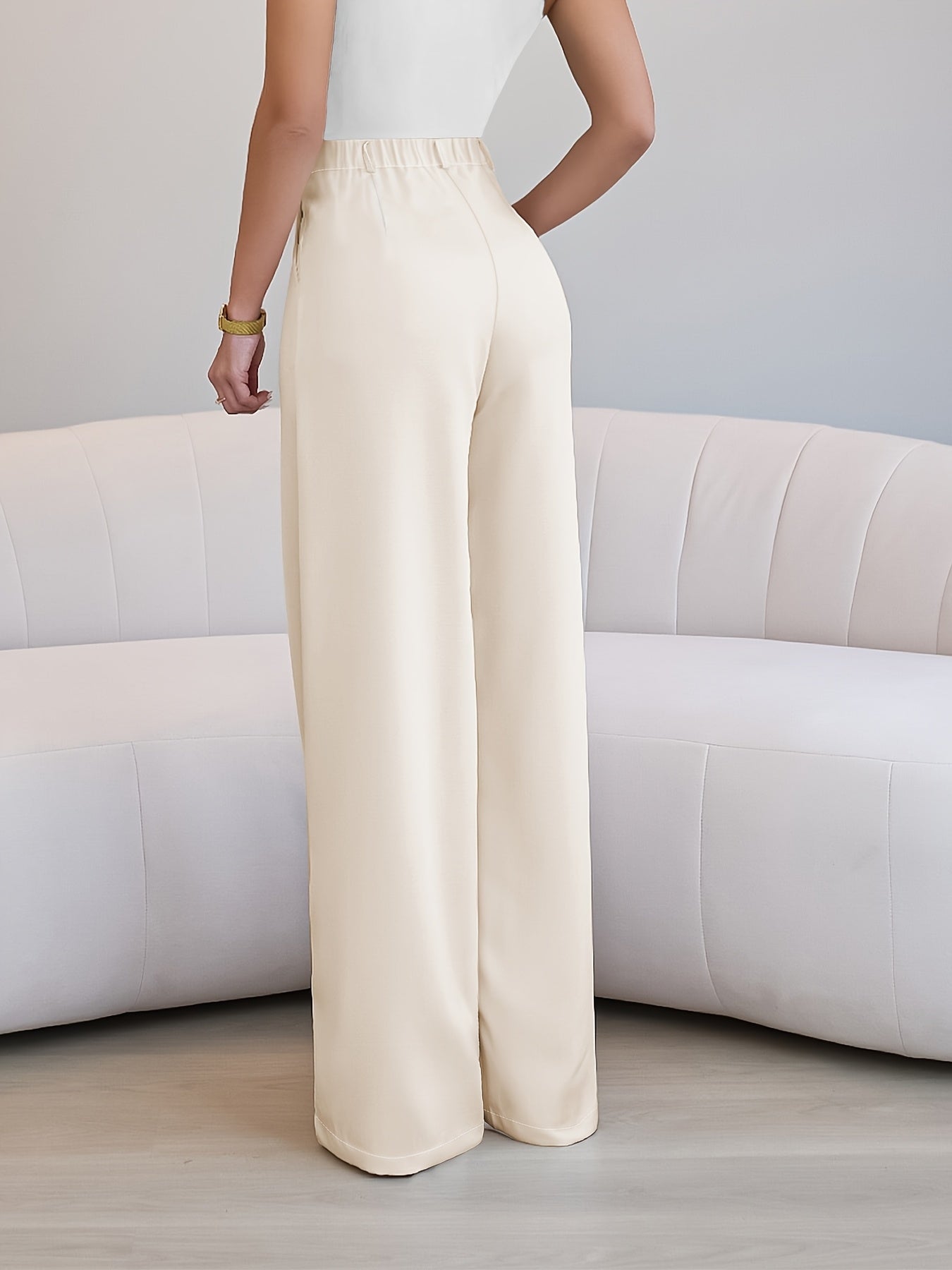 Bruna Aeppli by WL Boutique | Elegant Solid Wide-Leg Pants – Timeless Simplicity with Modern Grace