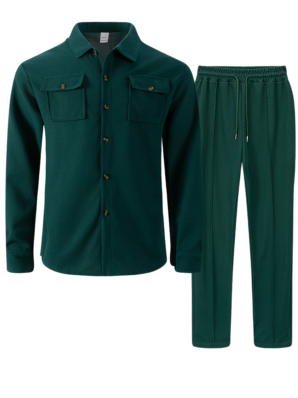 WL Boutique | Men’s Two-Piece Autumn/Winter Casual Set – Turn-Down Collar Shirt &amp; Trousers