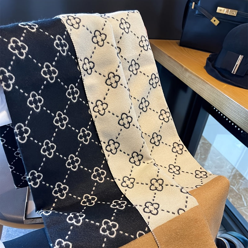 WL Boutique | Elegant Double-Sided Floral Scarf Wrap