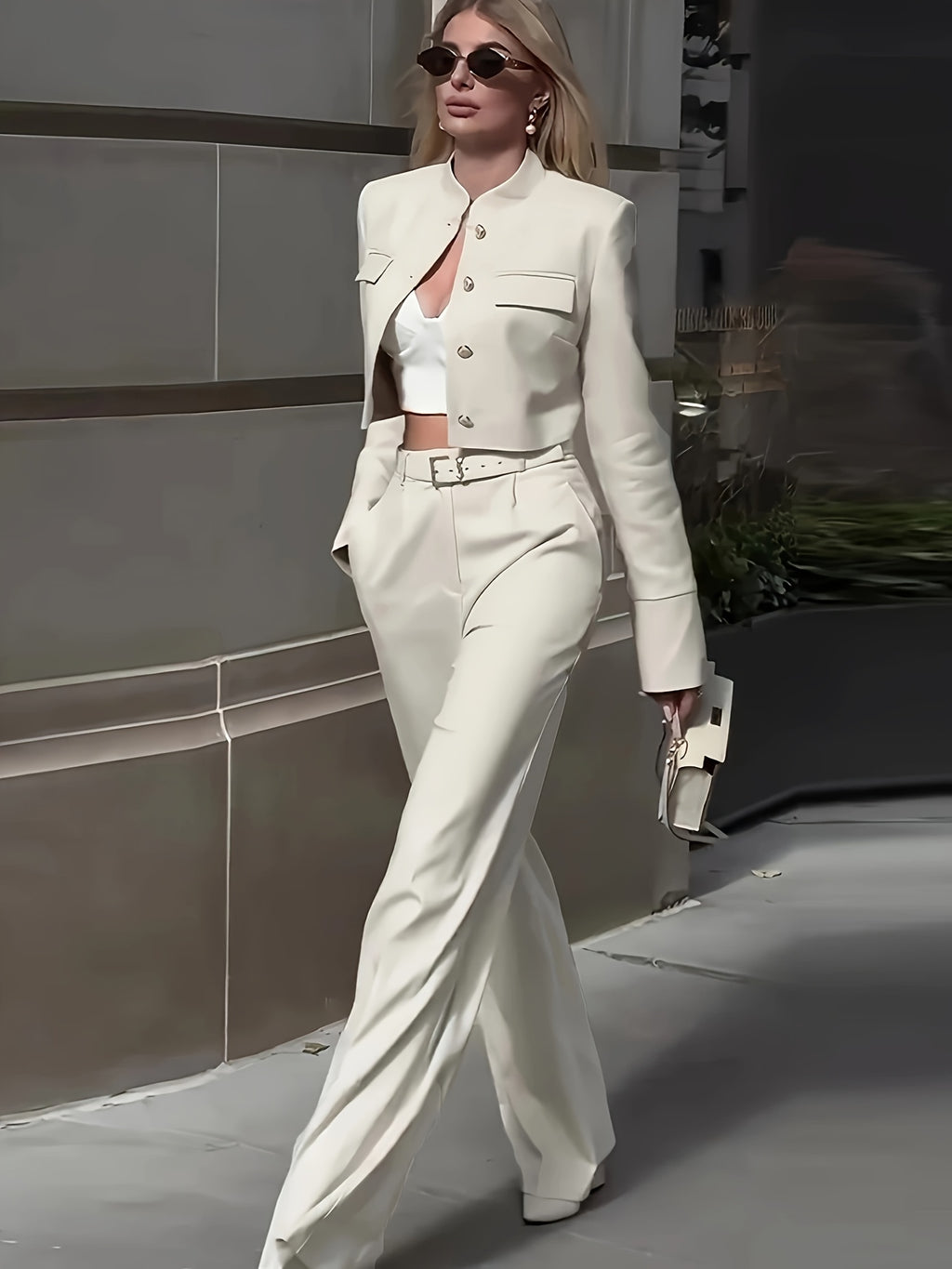 Bruna Aeppli by WL Boutique | Elegant Stand-Collar Blazer – Refined Power &amp; Timeless Elegance