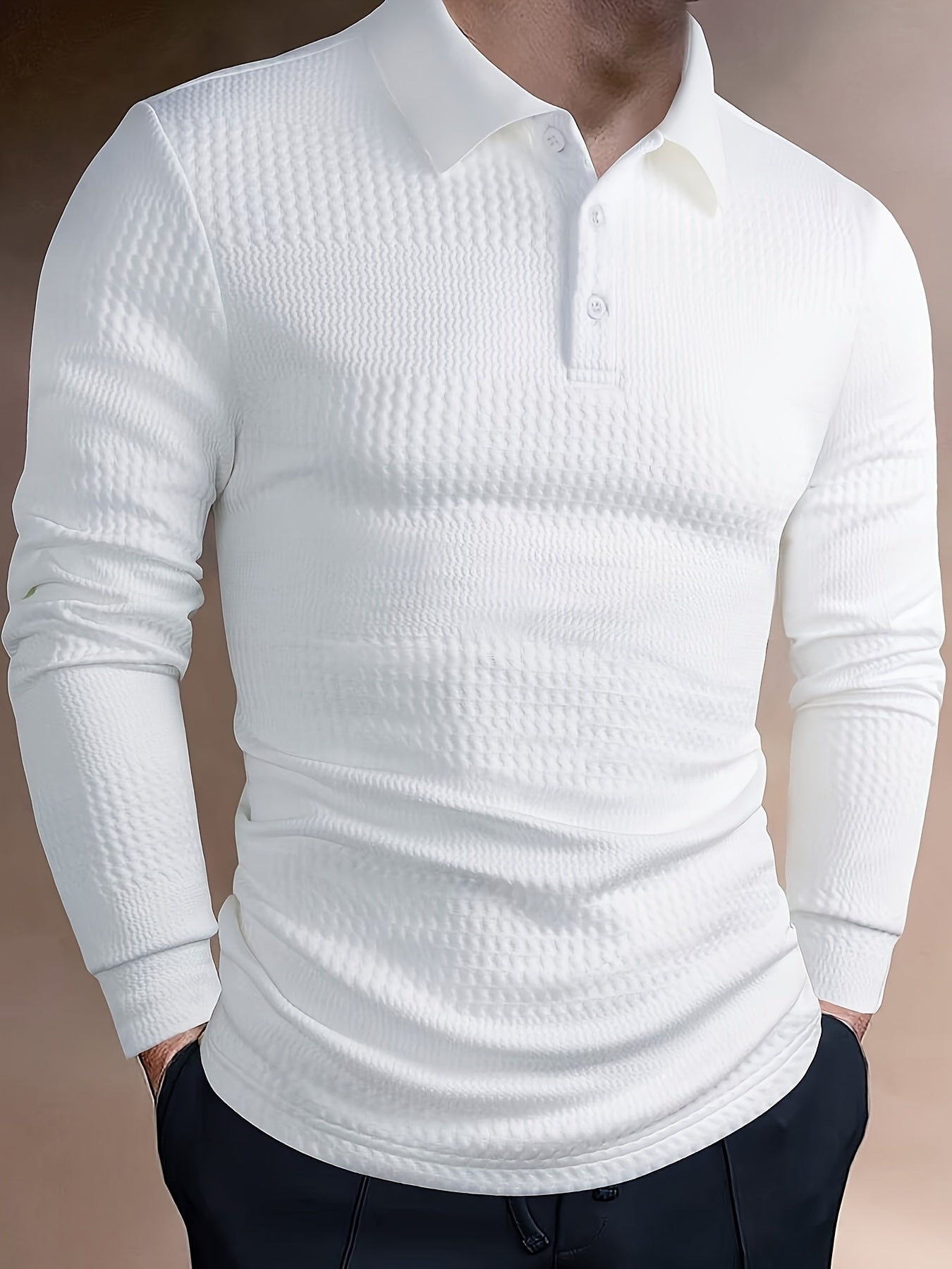 WL Boutique Men | Sleek Black Long-Sleeve Stretch Shirt