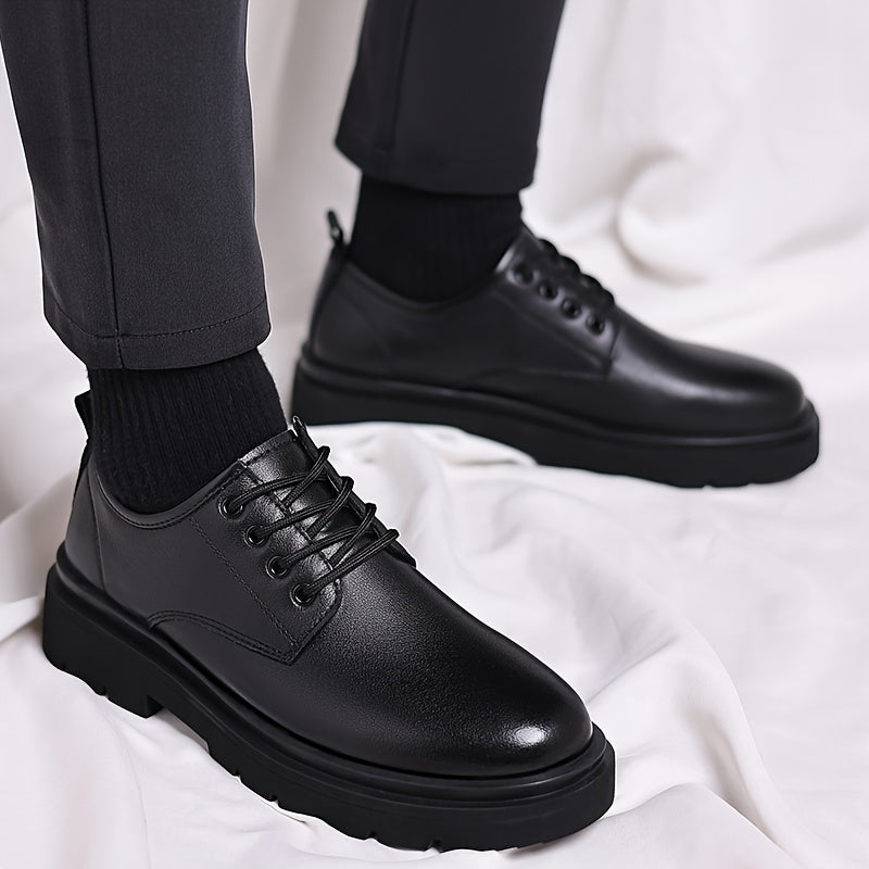 WL Boutique Men | Classic Black Lace-Up Dress Shoes