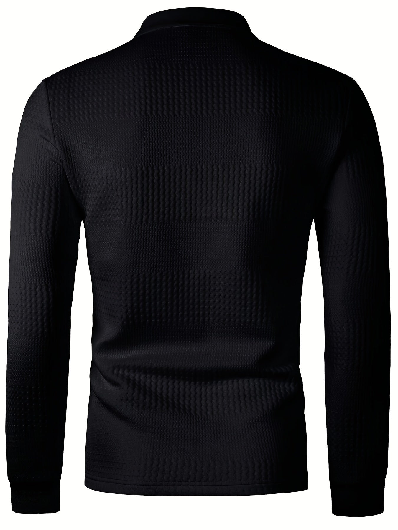 WL Boutique Men | Sleek Black Long-Sleeve Stretch Shirt