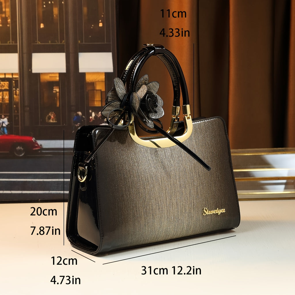 WL Boutique | Vintage Convertible Crossbody Handbag with Floral Detail