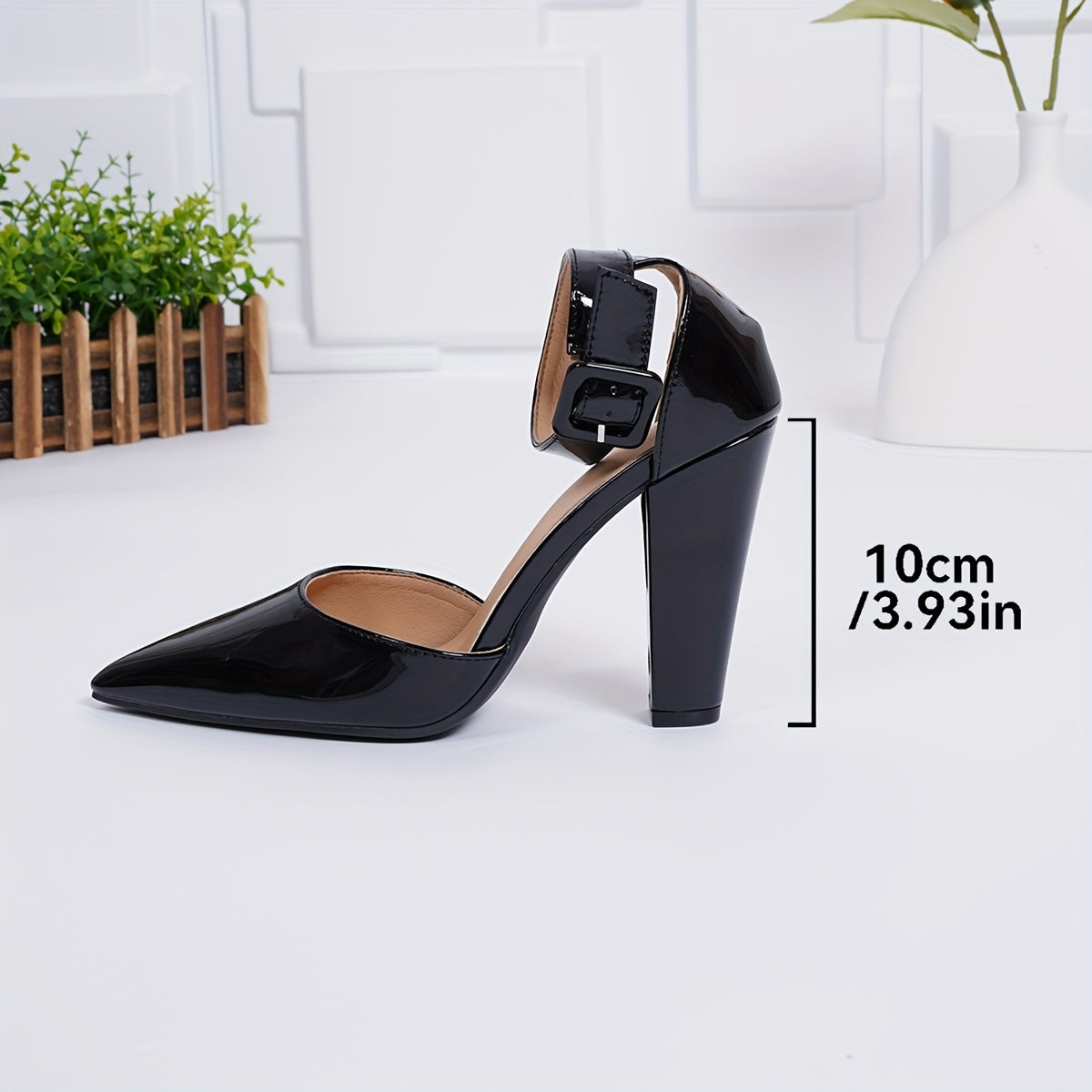 WL Boutique | Burgundy Glossy Ankle-Strap Stiletto Heels