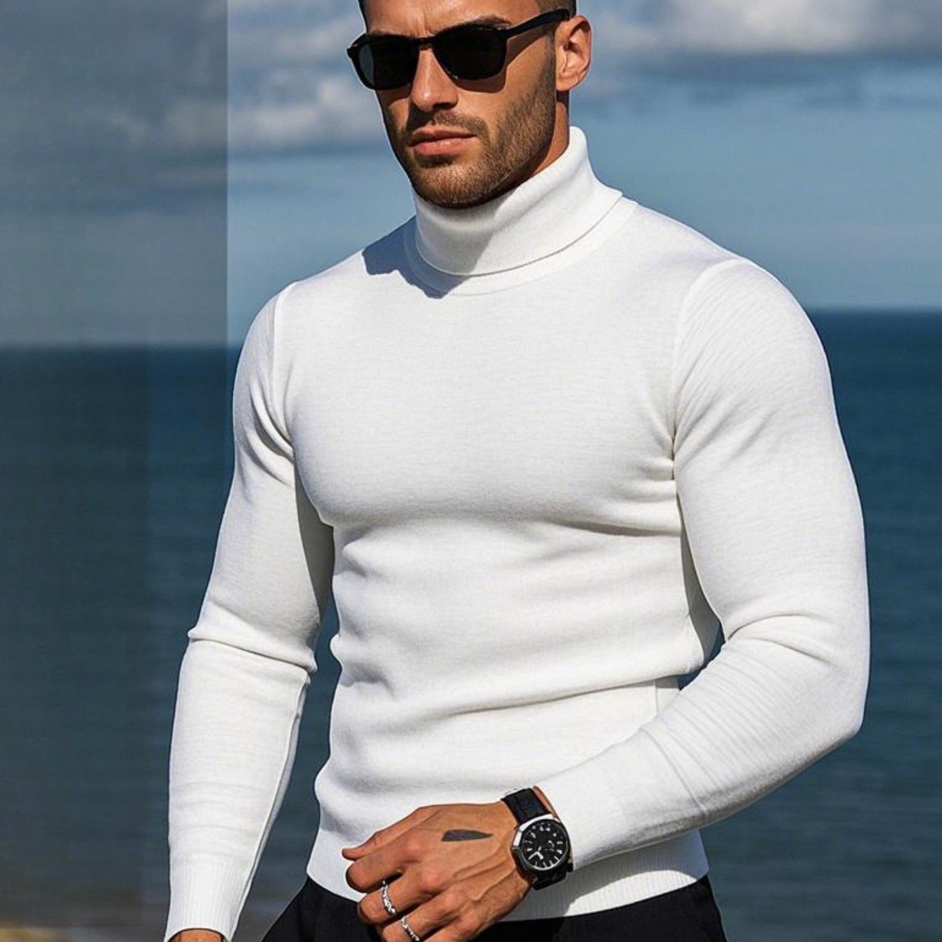 WL Boutique Men | Elegant High-Neck Turtleneck Sweater