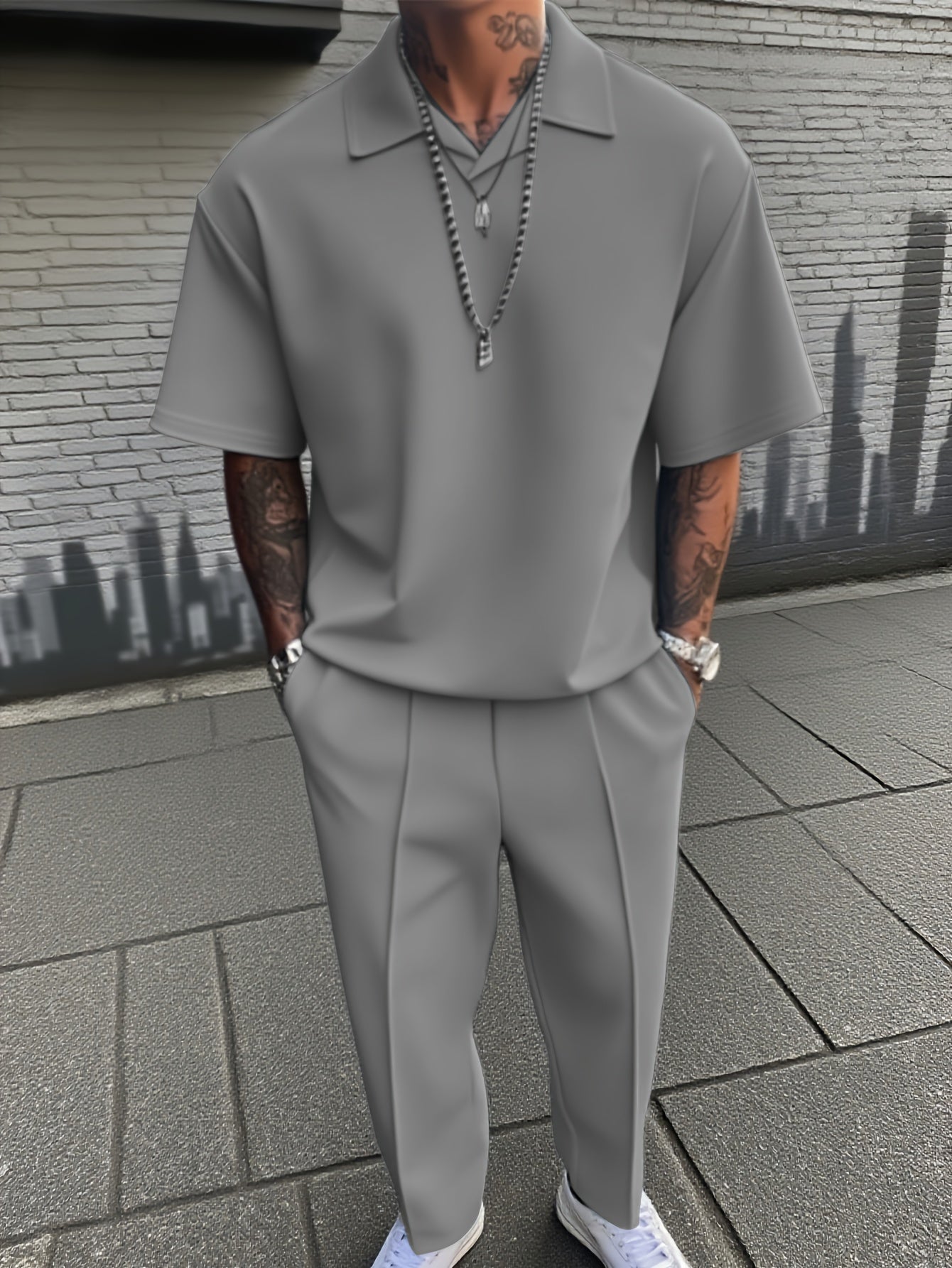 WL boutique | Men’s Casual Two-Piece Set – Short-Sleeve Shirt &amp; Pants