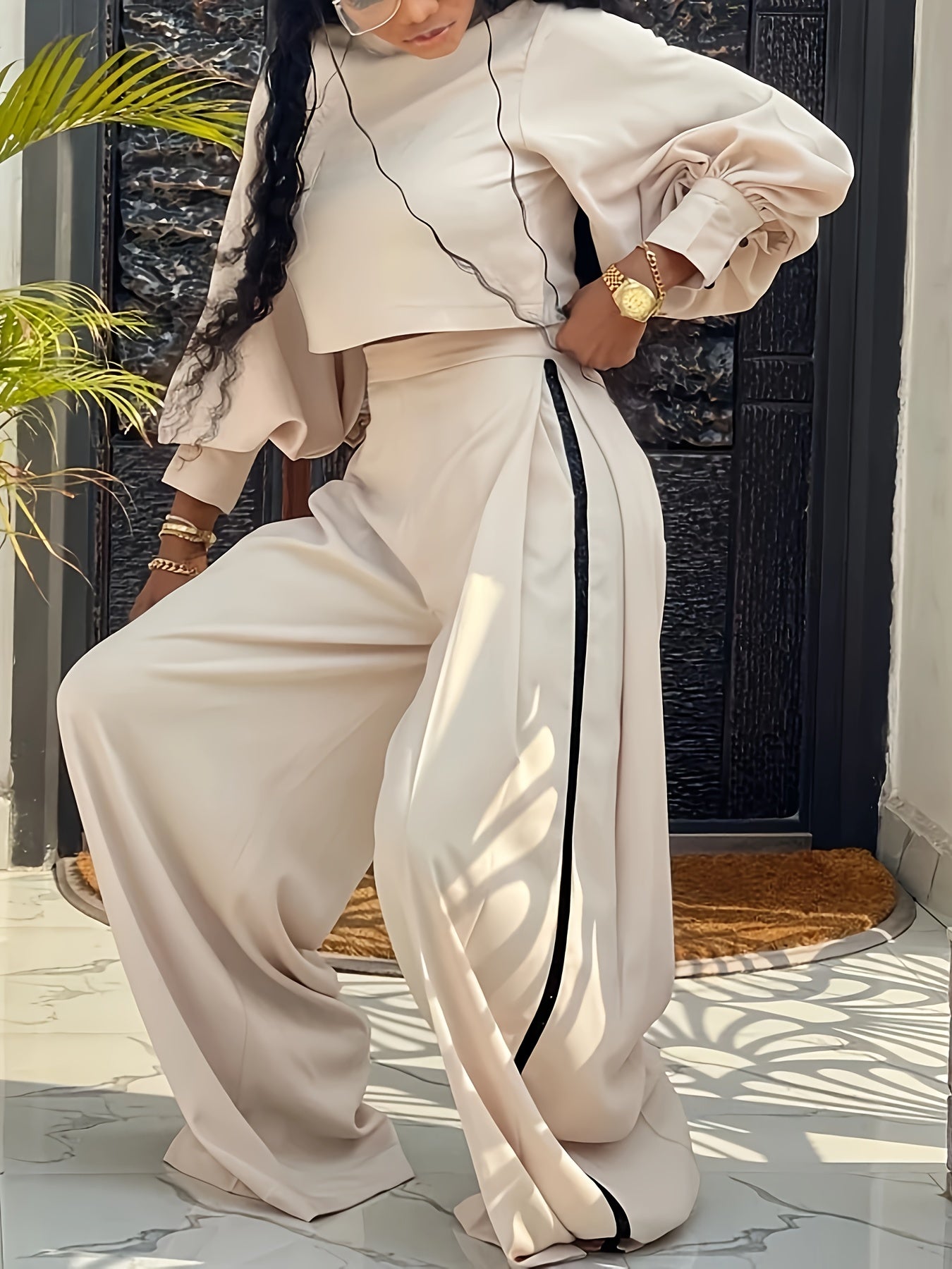 Bruna Aeppli by WL Boutique | Elegant Belted Pantsuit – Timeless Structured Design