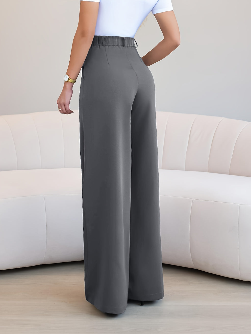 Bruna Aeppli by WL Boutique | Elegant Solid Wide-Leg Pants – Timeless Simplicity with Modern Grace