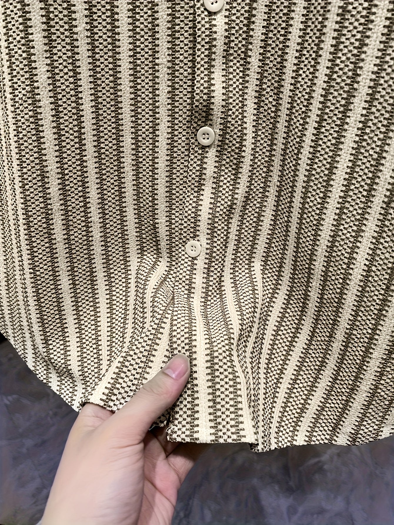 WL Boutique | Men’s Casual Striped Long-Sleeve Shirt – Classic Stand Collar Design