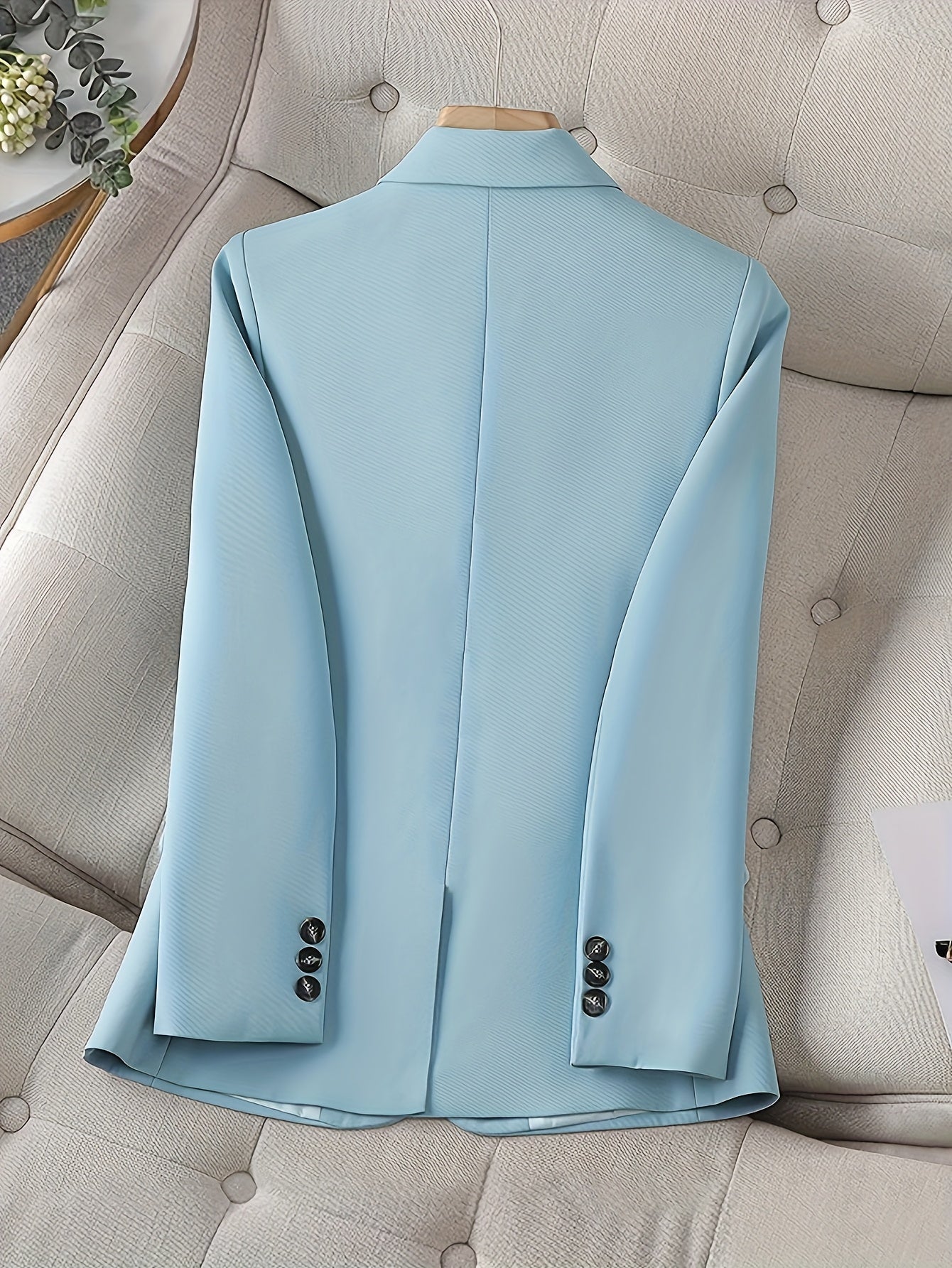 WL Boutique | Light Blue Single-Button Blazer