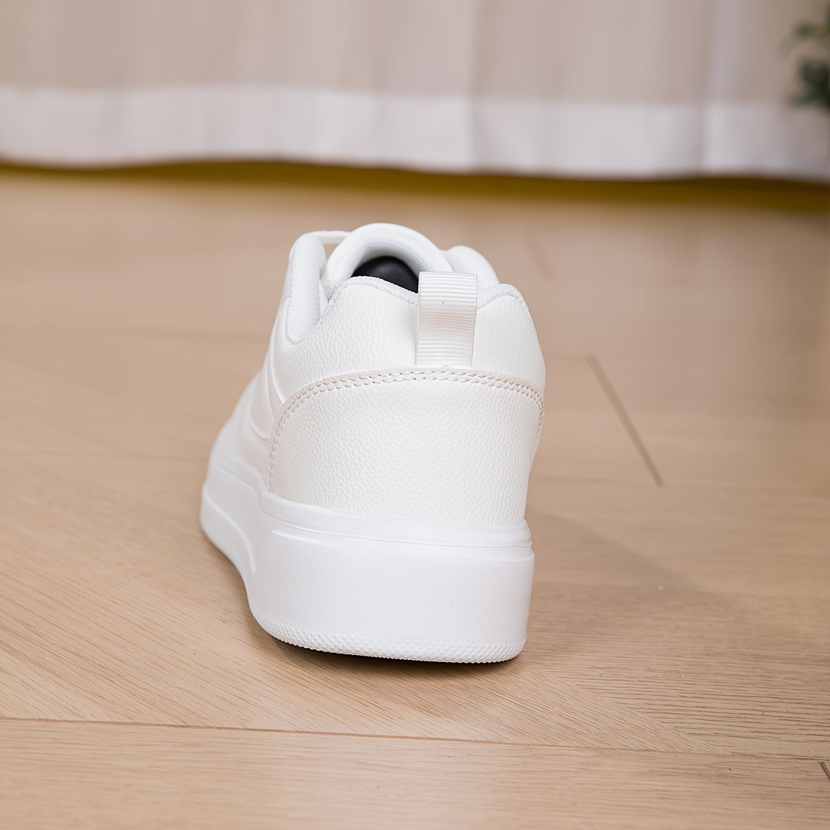 WL Boutique | White Platform Sneakers with Golden Ankle Strap