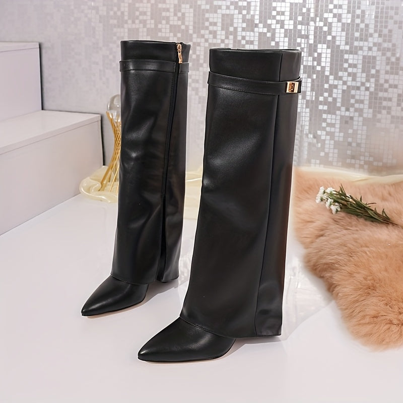 WL Boutique | Elegant Black Chunky Platform Boots