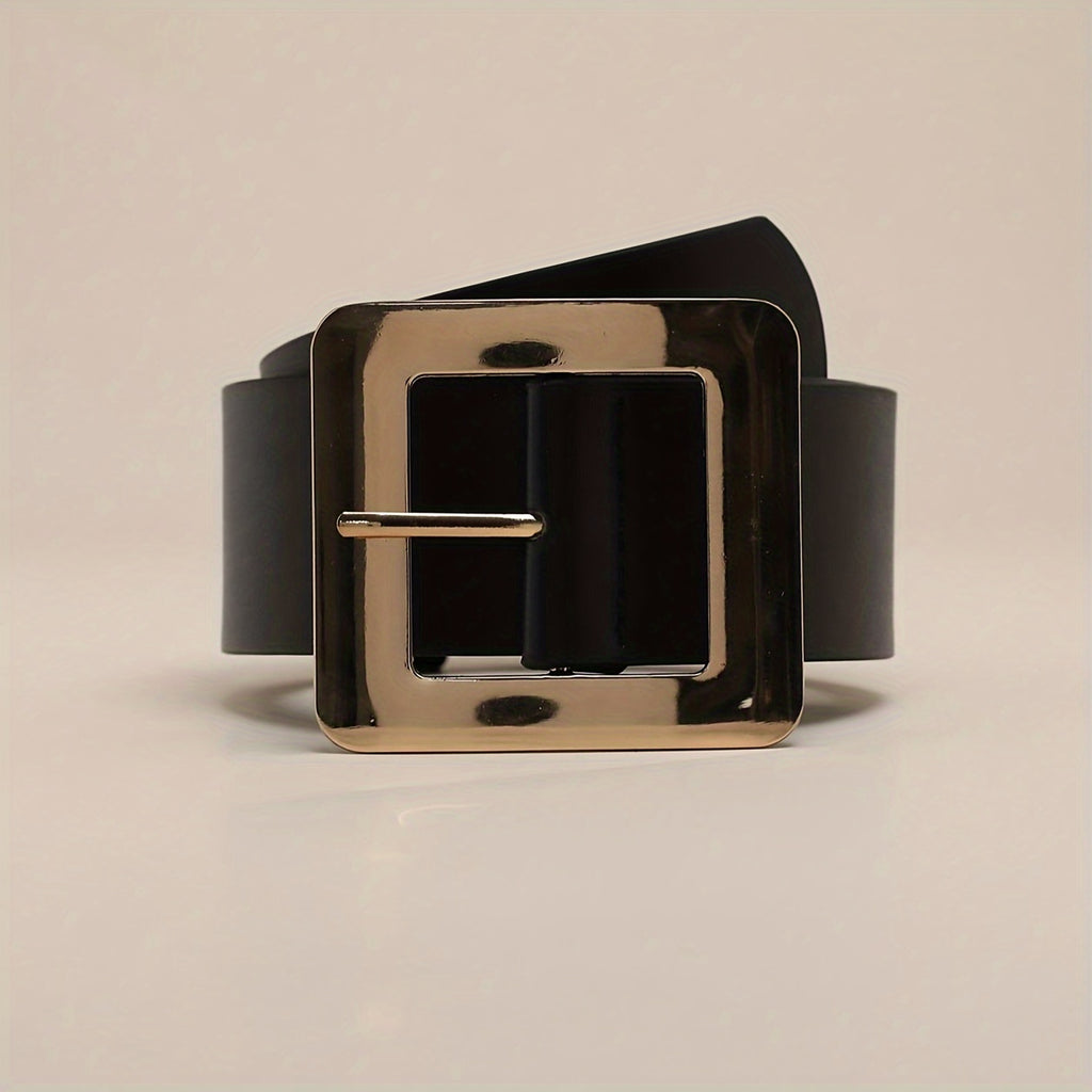WL Boutique | Vintage Black Wide Belt with Fashion Buckle