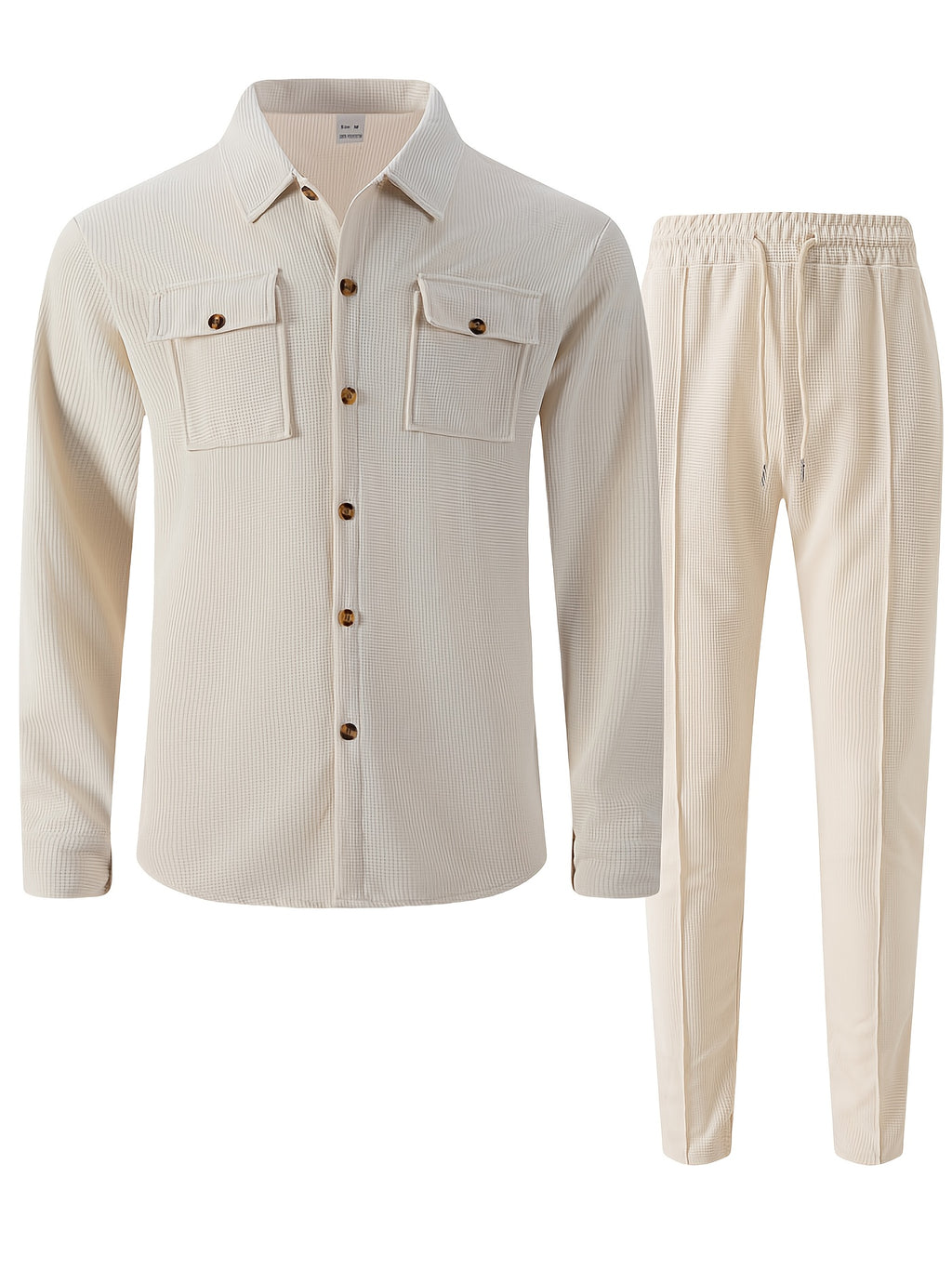 WL Boutique | Men’s Two-Piece Autumn/Winter Casual Set – Turn-Down Collar Shirt &amp; Trousers