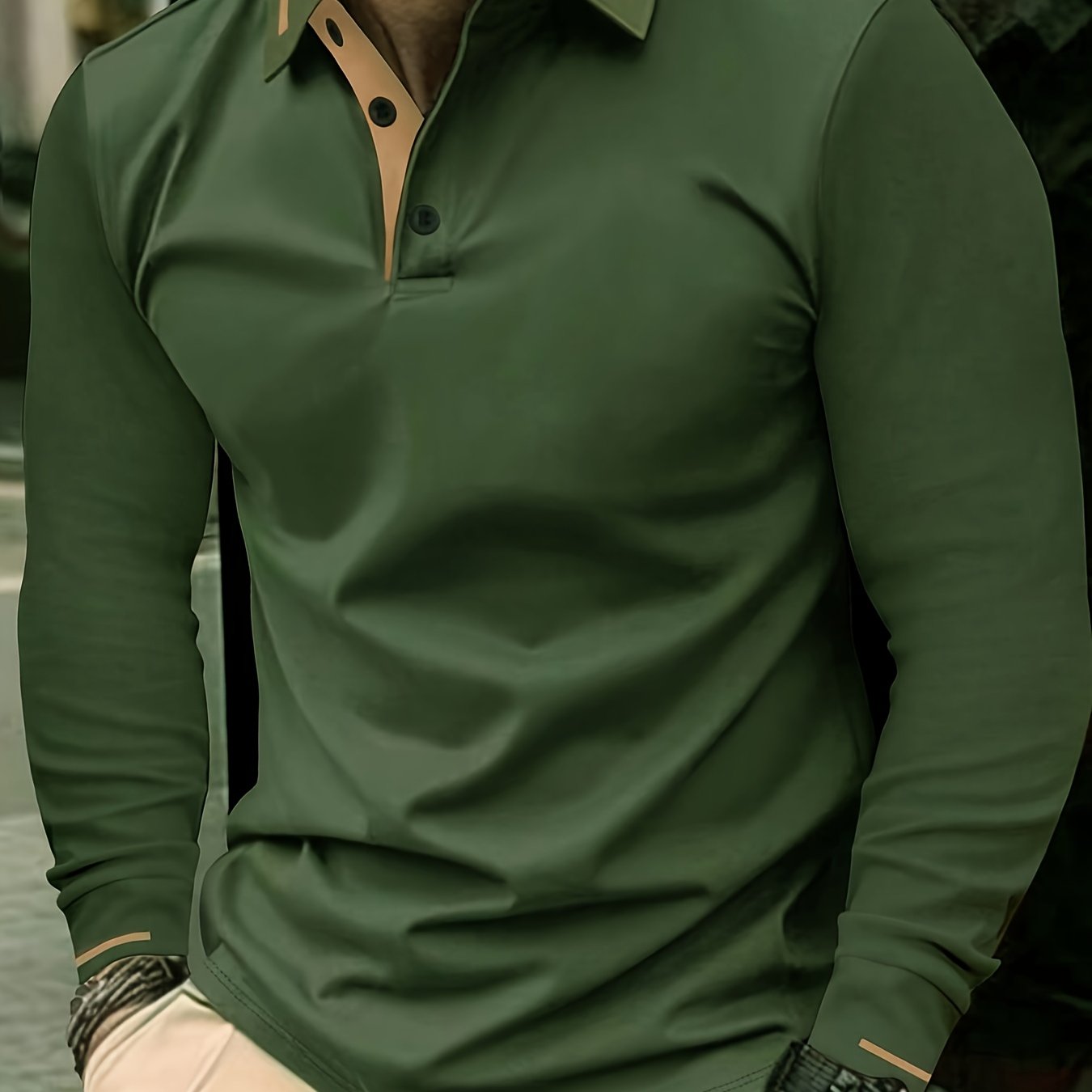 WL Boutique Men | Classic White Long-Sleeve Polo Shirt