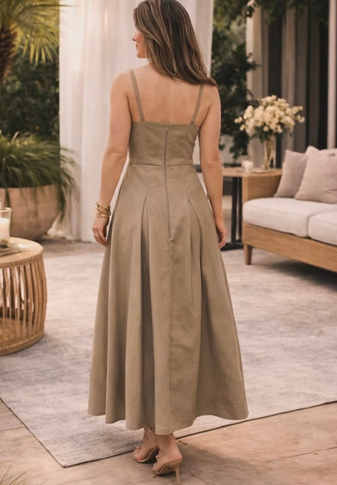 Vestido Cargo – Sarja Cáqui