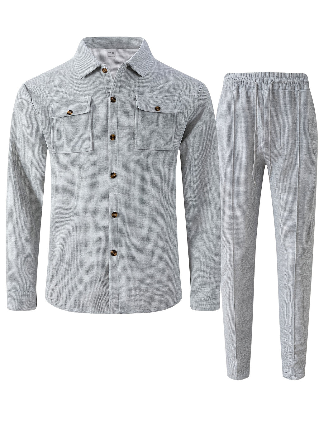 WL Boutique | Men’s Two-Piece Autumn/Winter Casual Set – Turn-Down Collar Shirt &amp; Trousers