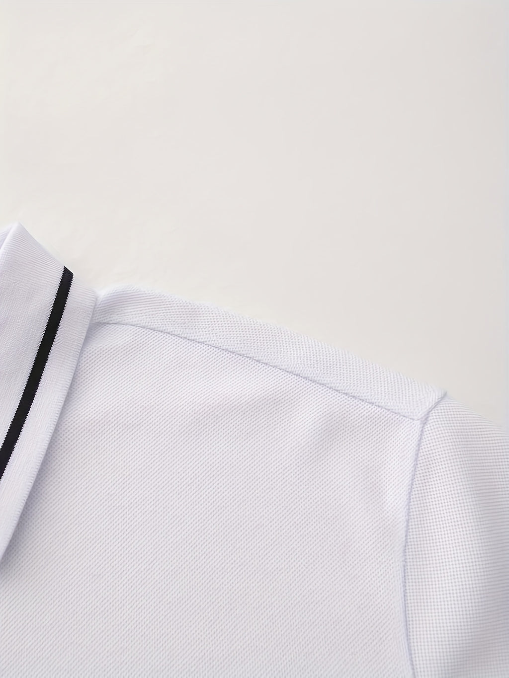 WL Boutique Men | Classic White Long-Sleeve Polo Shirt