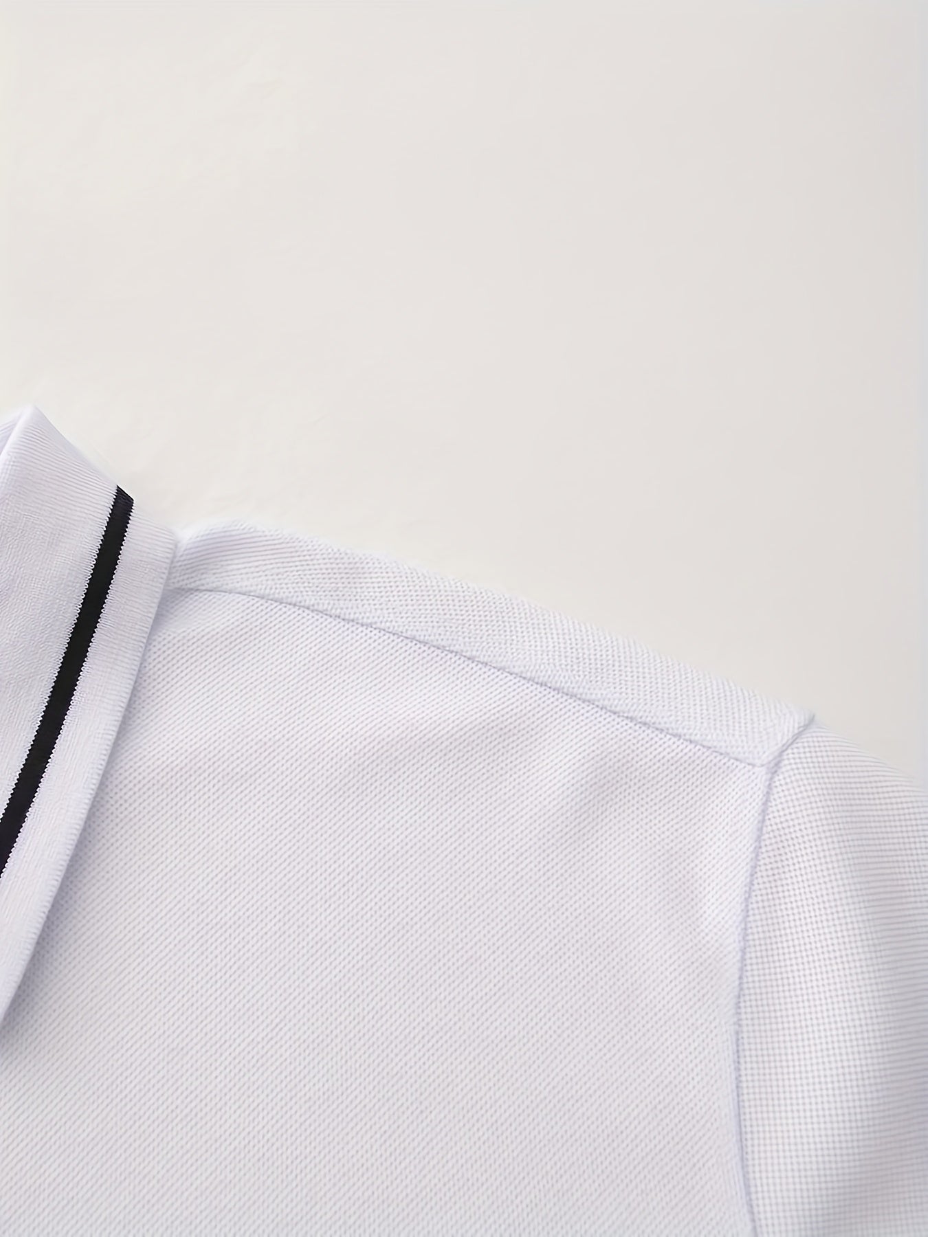 WL Boutique Men | Classic White Long-Sleeve Polo Shirt