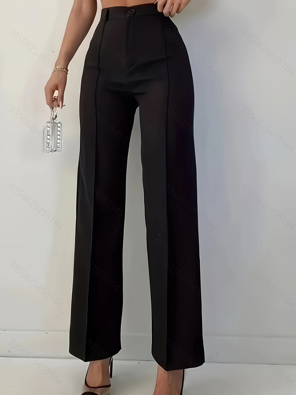 WL Boutique | Elegant High-Waisted Slim-Fit Suit Pants