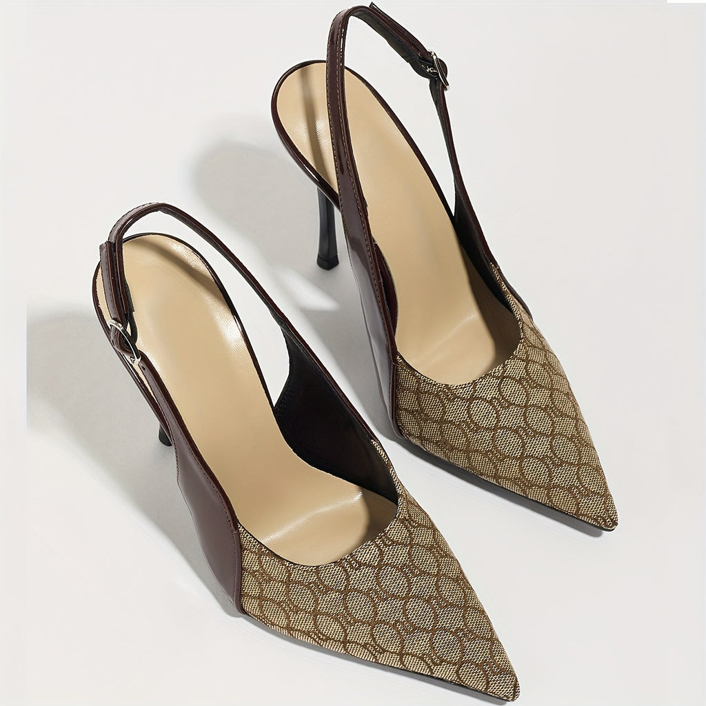 WL Boutique | Elegant Pointed-Toe Stiletto Sandals with Buckle Strap