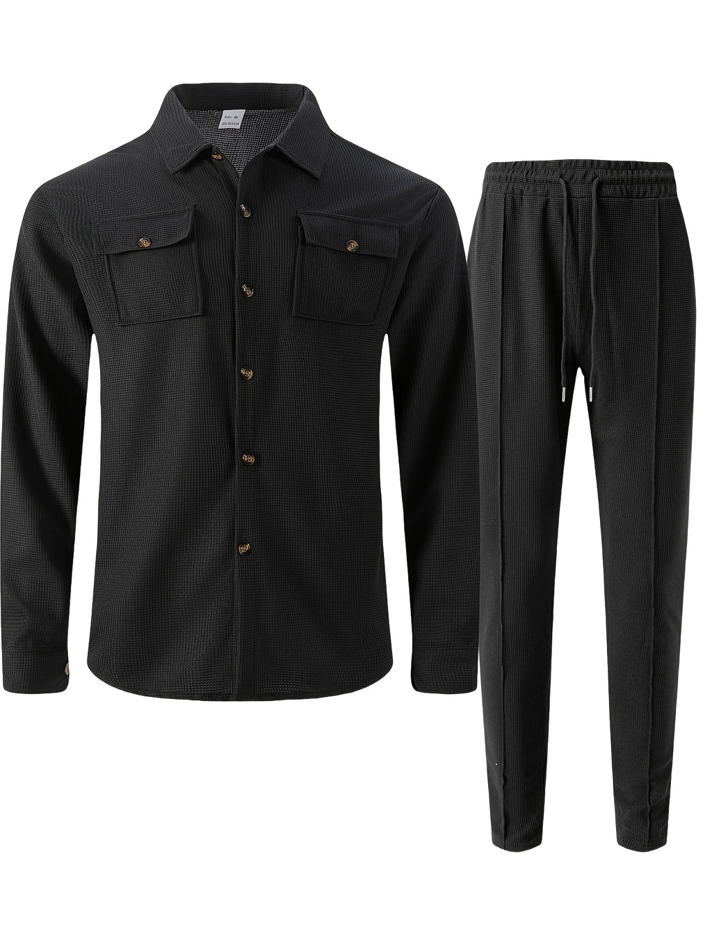 WL Boutique | Men’s Two-Piece Autumn/Winter Casual Set – Turn-Down Collar Shirt &amp; Trousers