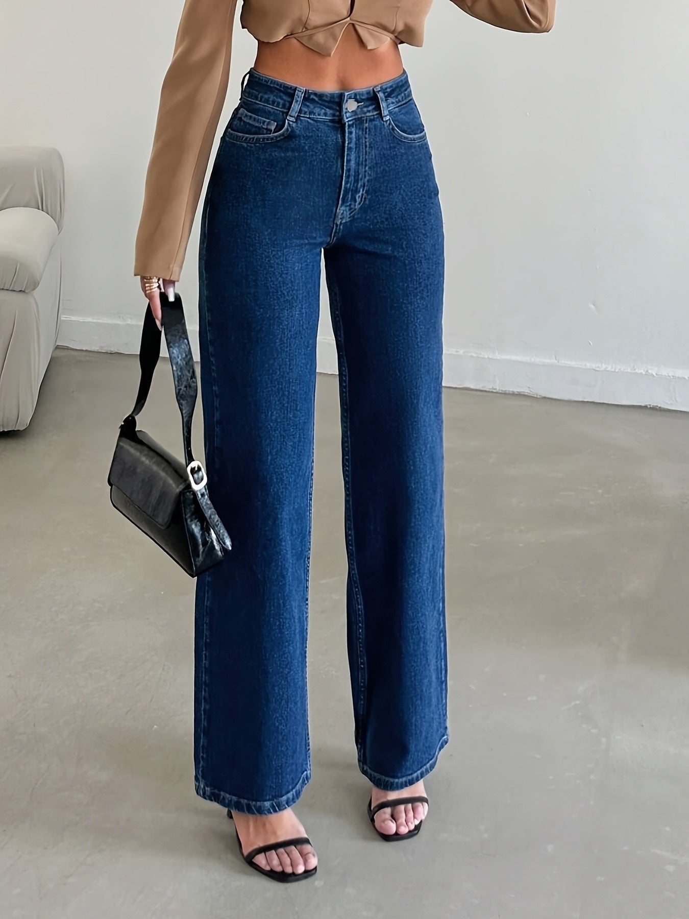 WL Boutique | Retro Loose-Fit Stretch Denim Pants