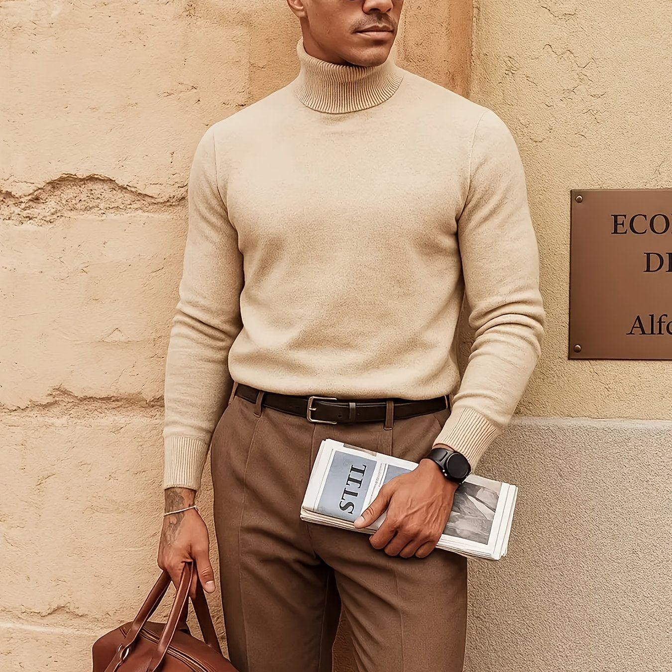 WL Boutique Men | Elegant High-Neck Turtleneck Sweater