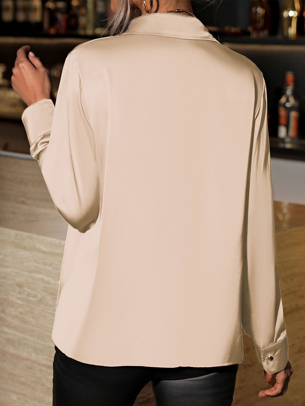 WL Boutique | Elegant Solid Color Button-Up Shirt