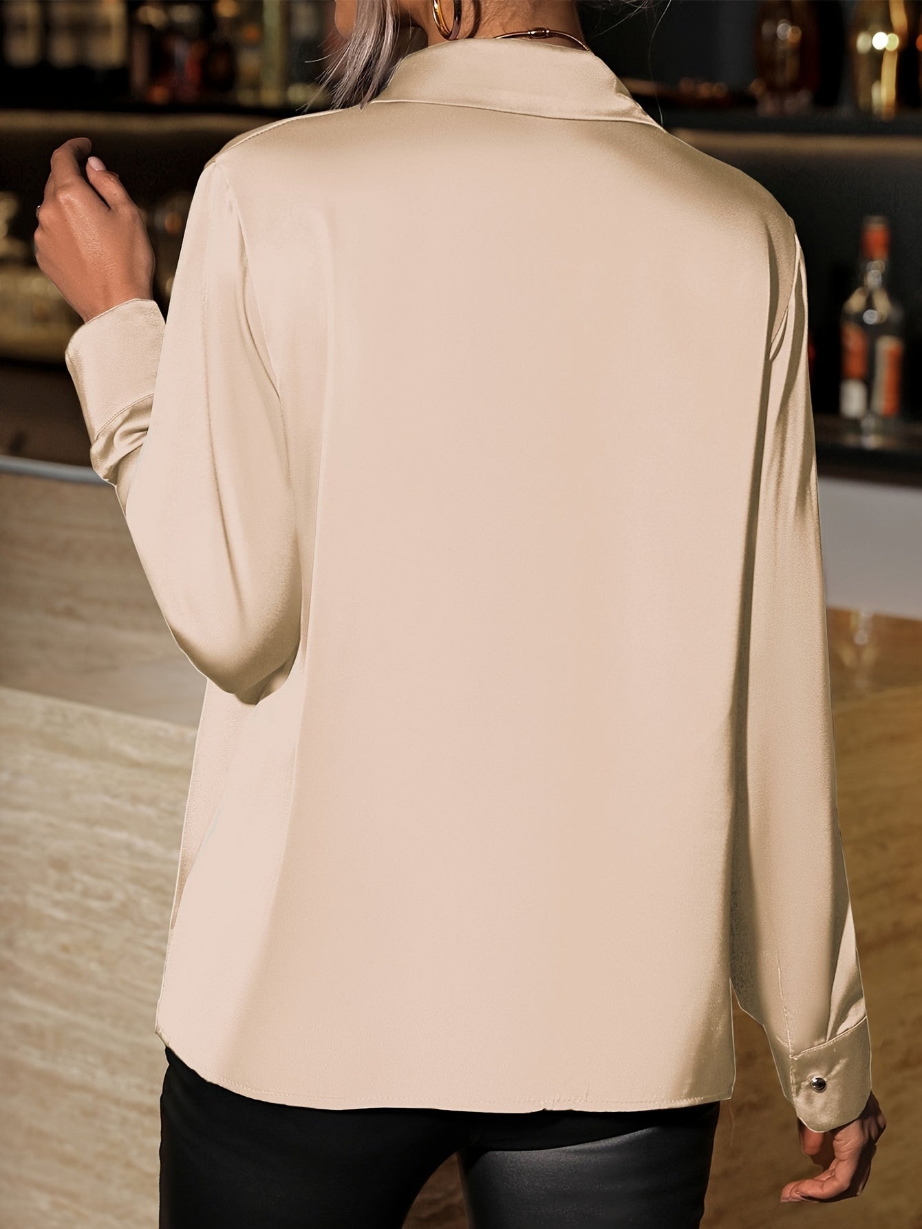 WL Boutique | Elegant Solid Color Button-Up Shirt