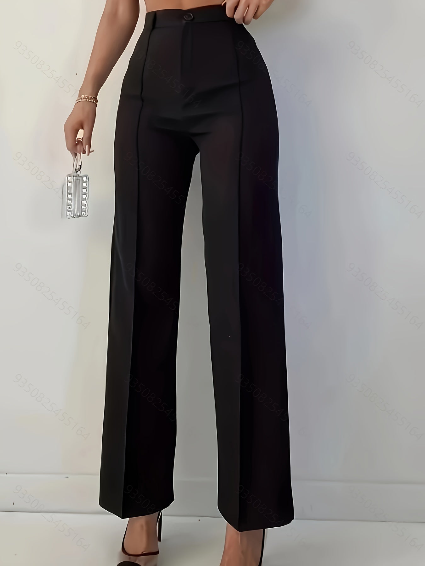 WL Boutique | Elegant High-Waisted Slim-Fit Suit Pants