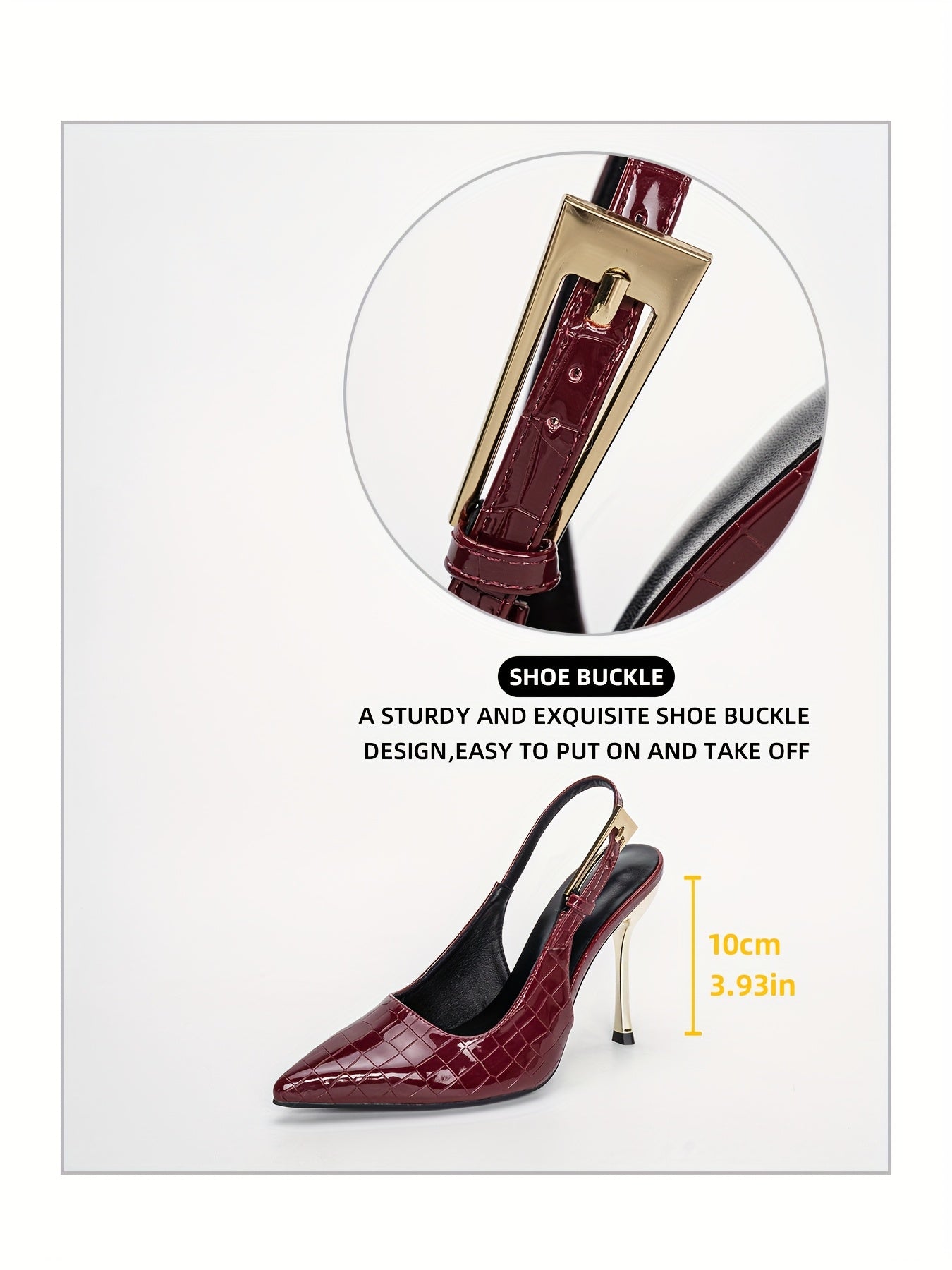 WL Boutique | Elegant 10cm Stiletto Heels with Buckle Strap