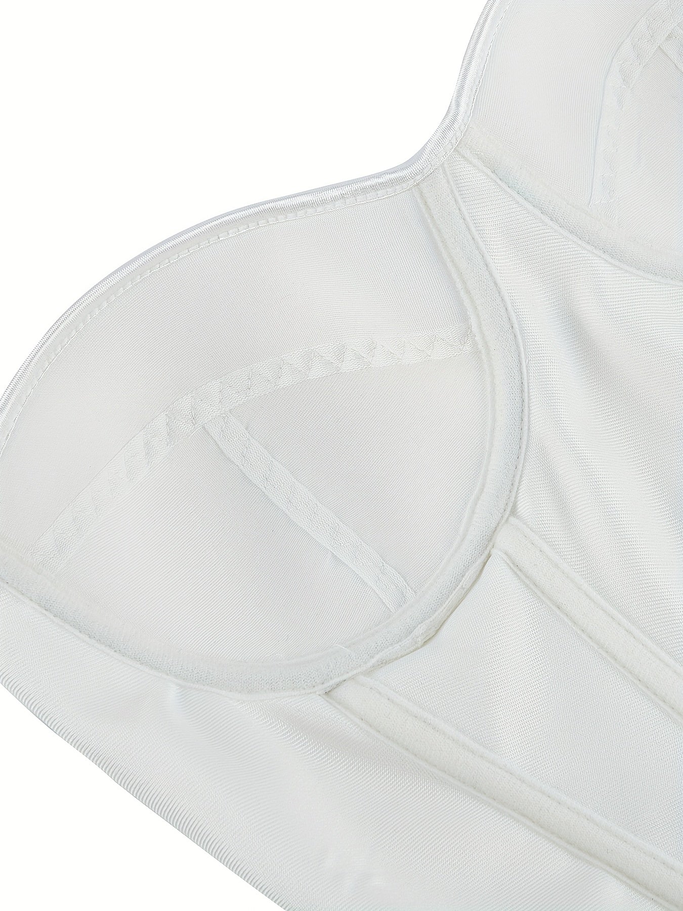 Bruna Aeppli by WL Boutique | Elegant White Strapless Corset Top with Ruched Waist