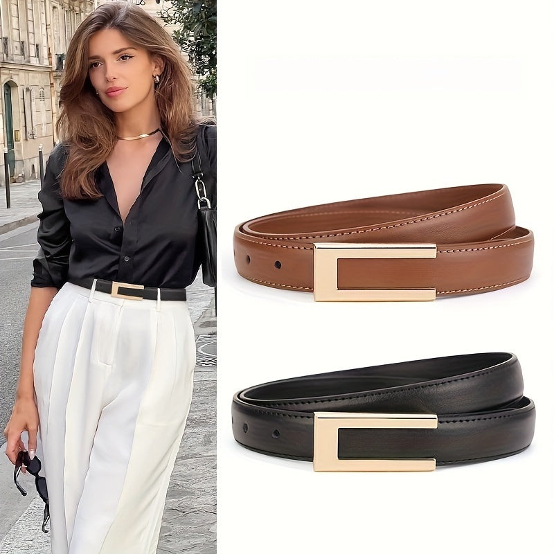 WL Boutique | Elegant Pure Cowhide Leather Belt