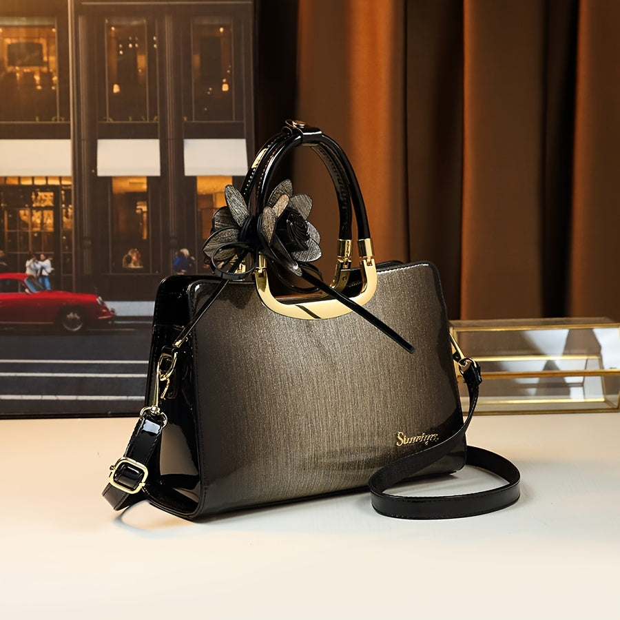 WL Boutique | Vintage Convertible Crossbody Handbag with Floral Detail