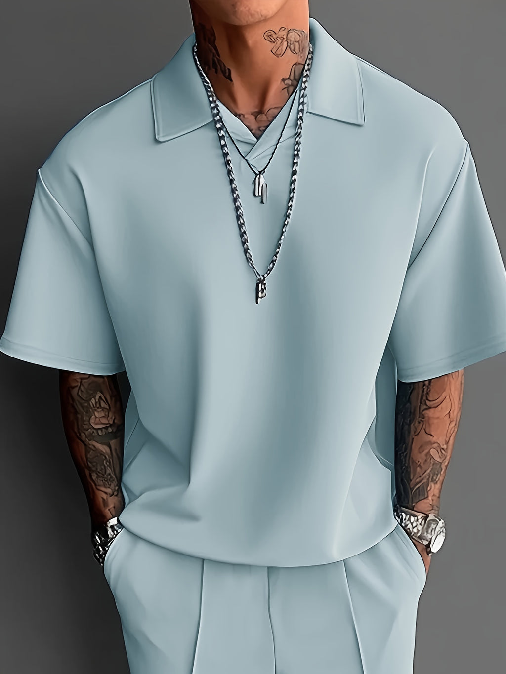 WL boutique | Men’s Casual Two-Piece Set – Short-Sleeve Shirt &amp; Pants
