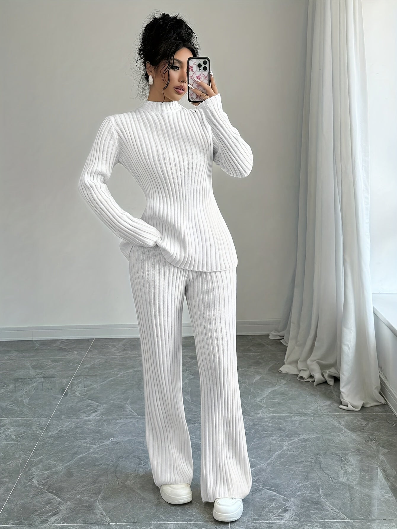 WL Boutique | Elegant Autumn/Winter Long-Sleeve &amp; Pants Two-Piece Set