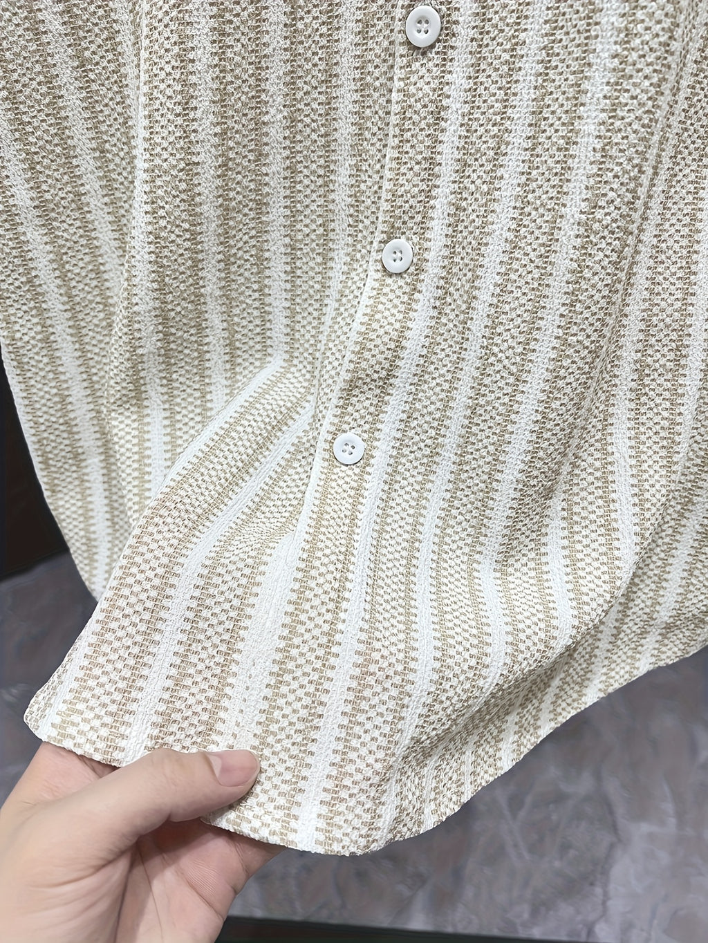 WL Boutique | Men’s Casual Striped Long-Sleeve Shirt – Classic Stand Collar Design