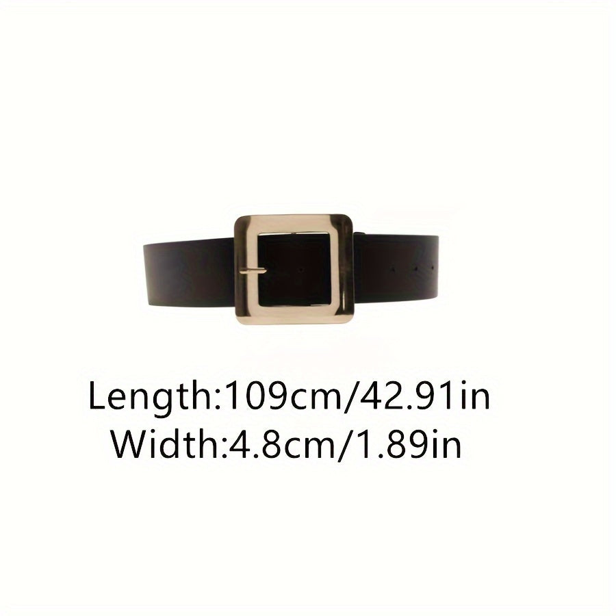 WL Boutique | Vintage Black Wide Belt with Fashion Buckle