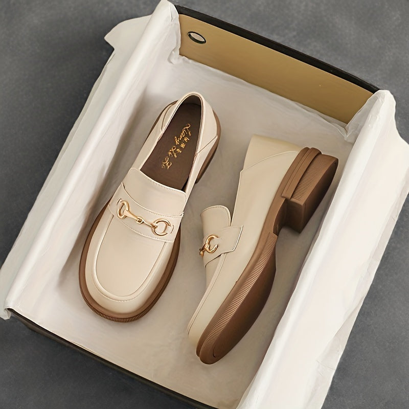 WL Boutique | Vintage Penny Loafers with Chain Detail – Elegant All-Season Slip-Ons